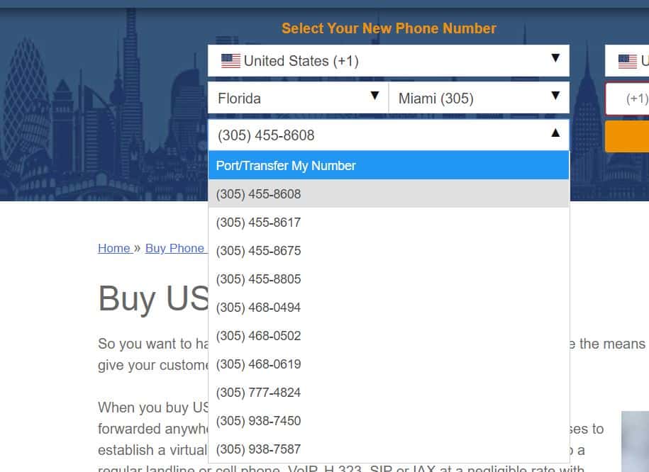 how to buy american number online