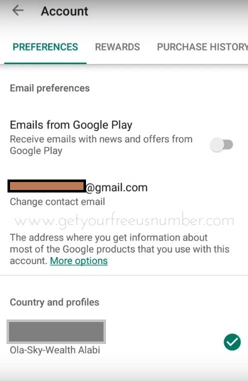 create an American account on the Play Store